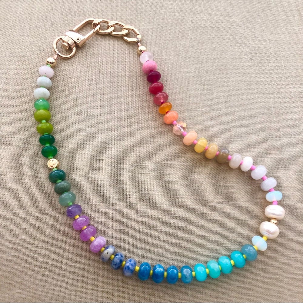 Rainbow II 🌈 Stone Crystal Candy Necklace - Picture 14 of 15